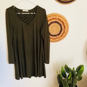 Olive green dress